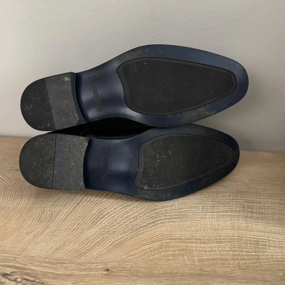 Stacy Adams Shoes Slip On Loafers Memory Foam‎ Dress Black Neutral PreppyMens 8M